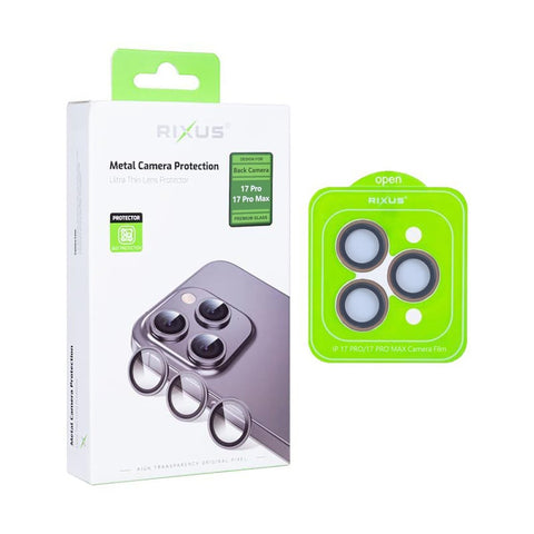 Verre trempé Rixus Metal Shield pour Apple iPhone 17 Pro, 17 Pro Max Orange