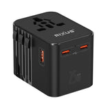 Adaptateur universel Rixus RX3425 25 W avec 3 ports USB Noir