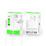 Casque audio filaire avec microphone Rixus RXHD56LW, type écouteurs intra-auriculaires, blanc