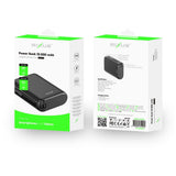 Batterie externe compacte Rixus RXPB24 avec écran numérique 10 000 mAh - Noir