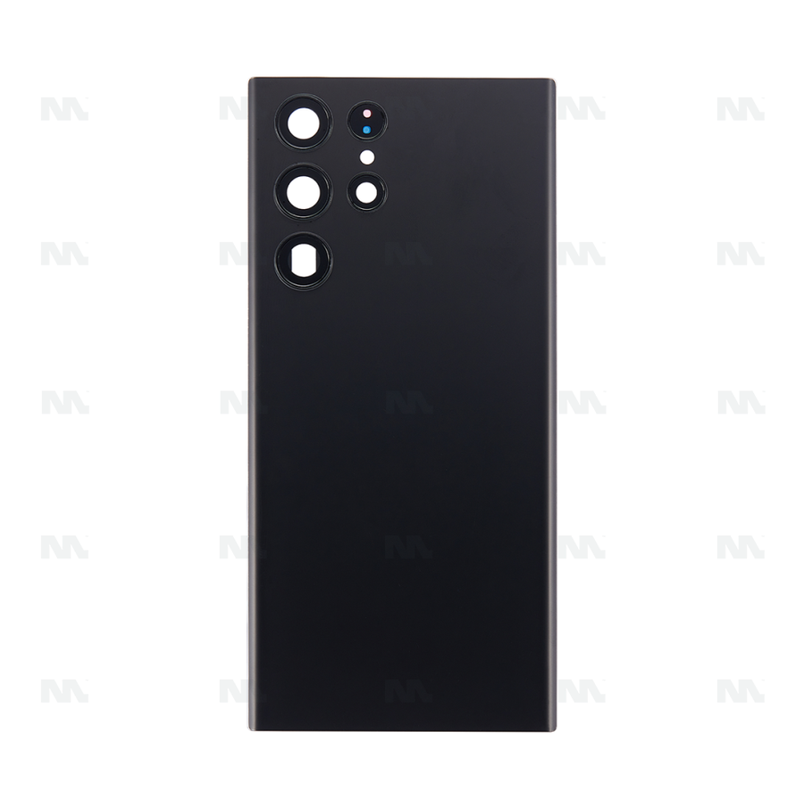 Vitre arrière pour Samsung Galaxy S22 Ultra S908B avec objectif Phantom Black OEM