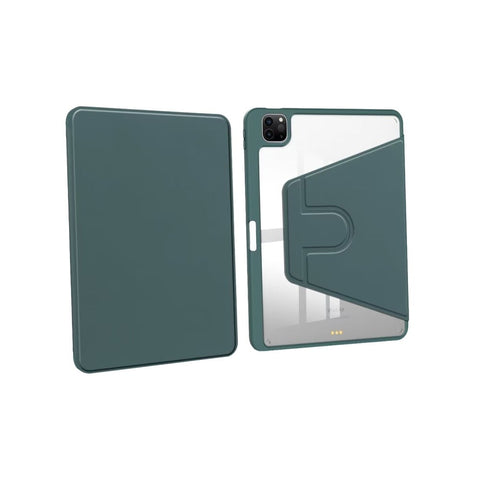 Étui de protection en cuir PU pour iPad Air, Air 2 9,7 pouces, vert nuit