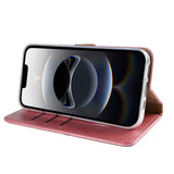 Rixus Bookcase pour Apple iPhone 16e Rose