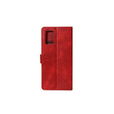 Rixus Bookcase pour Samsung Galaxy S21 Plus 5G Rouge foncé