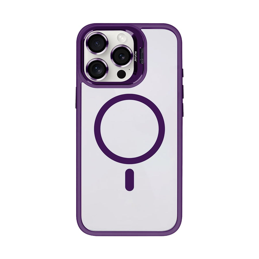 Étui Rixus Classic 03 avec MagSafe pour Apple iPhone 14 Pro Max violet foncé