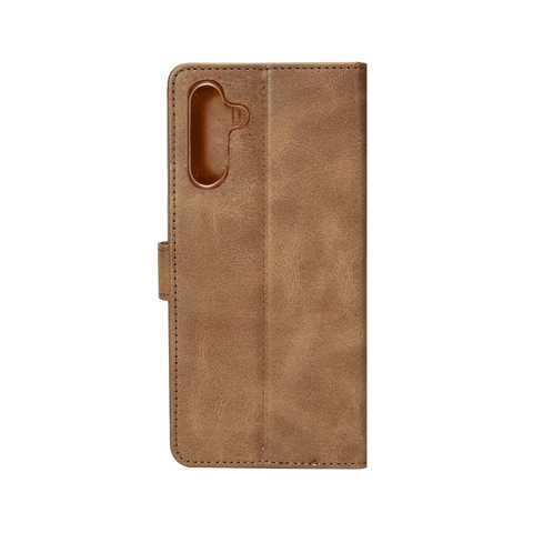 Rixus Bookcase pour Samsung Galaxy A35 5G Marron clair