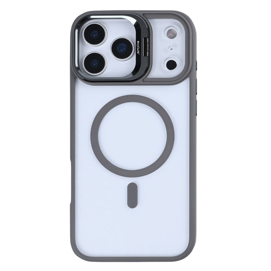 Étui Rixus Classic 03 avec MagSafe pour Apple iPhone 17 Pro Max gris titane
