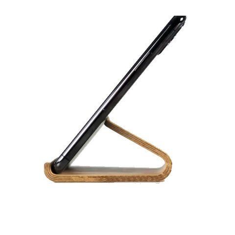 Support en bois pour téléphone portable pour vitrine
