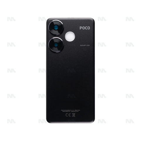Vitre arrière pour Xiaomi Poco F6 avec objectif - Noir - OEM