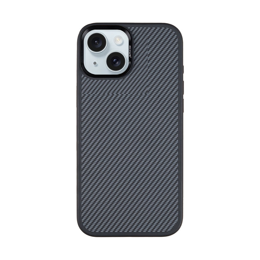 Coque de protection Mag Carbon avec MagSafe pour Apple iPhone 15 – Titanium Black