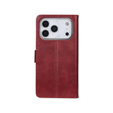 Rixus Bookcase pour Apple iPhone 17 Pro Rouge foncé
