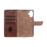 Rixus Bookcase pour Apple iPhone 16 Marron