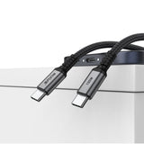 Câble Rixus RXUC04 USB-C 2.0 vers USB-C 1 m 100 W gris sidéral