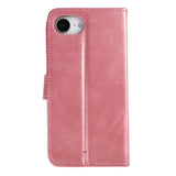 Rixus Bookcase pour Apple iPhone 16e Rose