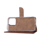 Rixus Bookcase pour Apple iPhone 16 Pro Marron
