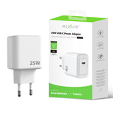 Adaptateur secteur USB-C Rixus RXHC25 25 W blanc