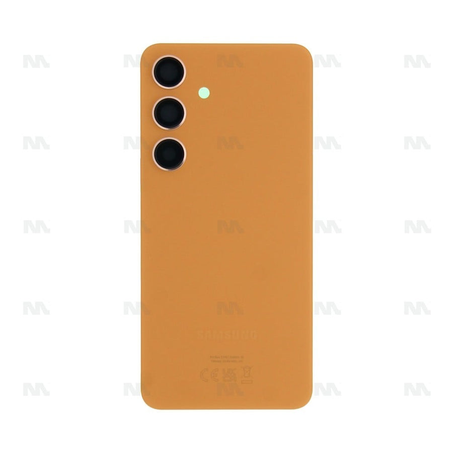 Vitre arrière pour Samsung Galaxy S24 S921B avec objectif Orange grès Original