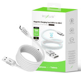 Câble de recharge magnétique Rixus RXUC59AC USB-A vers USB-C 1 m 15 W blanc