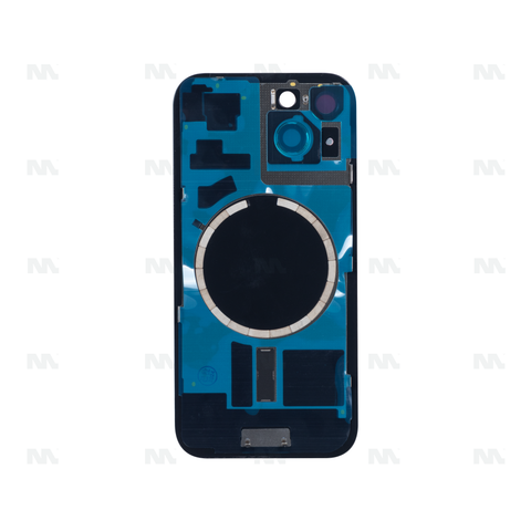 Vitre Arrière sans NFC, cadre d'appareil photo agrandi rose Compatible pour Apple iPhone 15 Plus