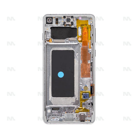 Chassis + Ecran Original Reconditionné + Vitre pour Samsung Galaxy S10 G973F - Prism White