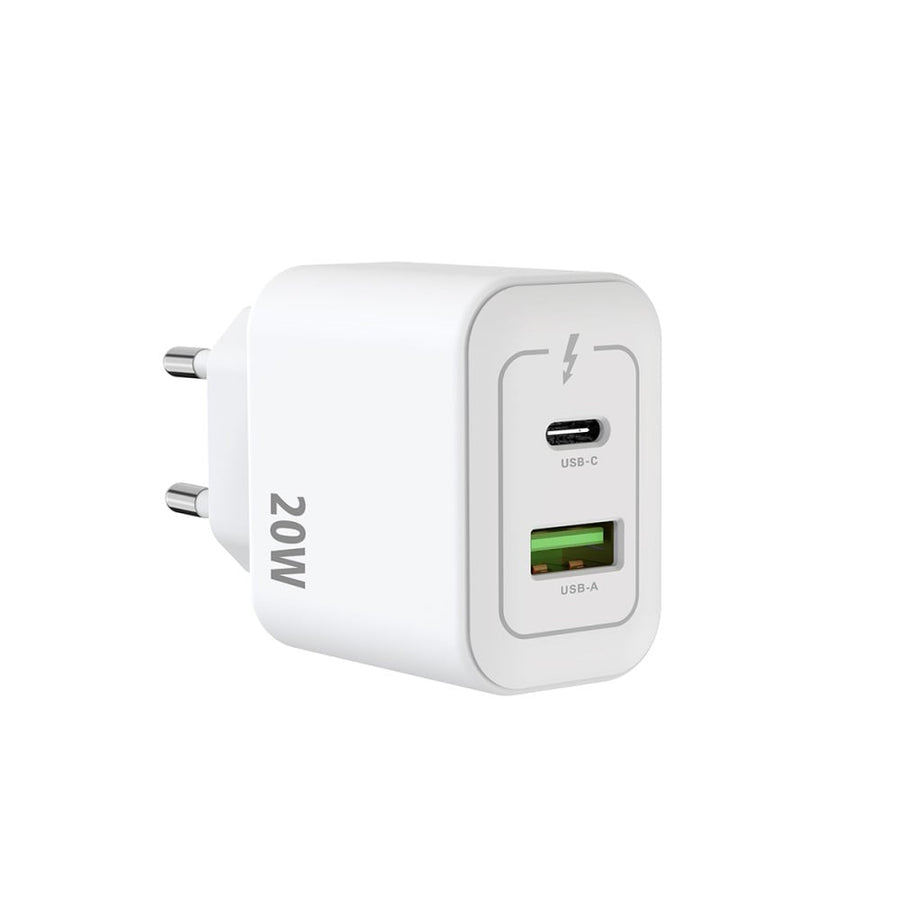 Adaptateur secteur Rixus RXHC20 USB-C, USB-A 20 W blanc