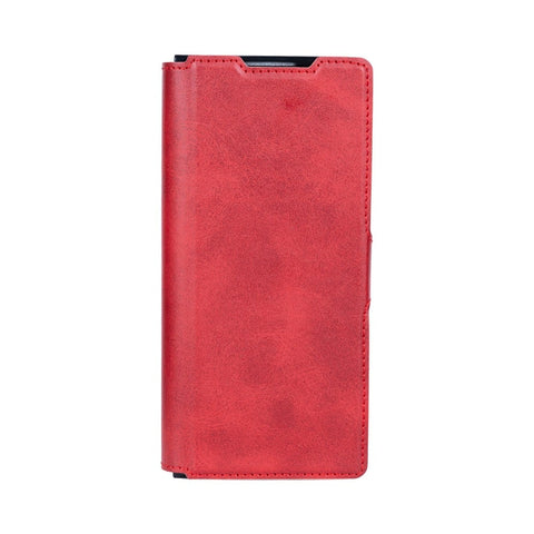 Étui portefeuille Rixus avec porte-stylo pour Samsung Galaxy Z Fold4 rouge
