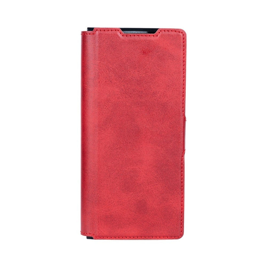 Étui portefeuille Rixus avec porte-stylo pour Samsung Galaxy Z Fold4 rouge