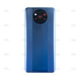 Vitre arrière pour Xiaomi Poco X3 Pro avec objectif bleu givré OEM