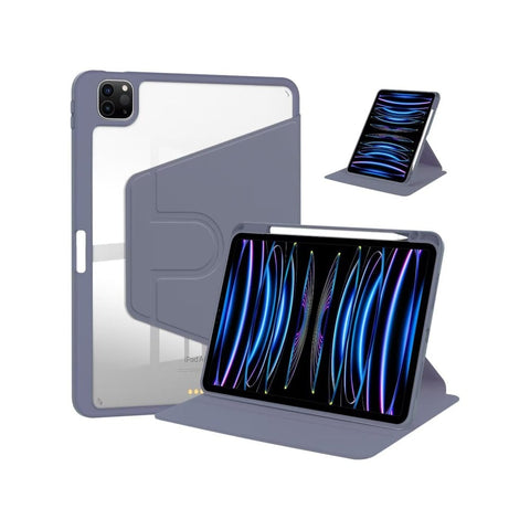Étui de protection en cuir PU Lavande pour iPad Air 4, Air 5 10,9, Pro 11 (2020, 2022), Air 11 (2024)