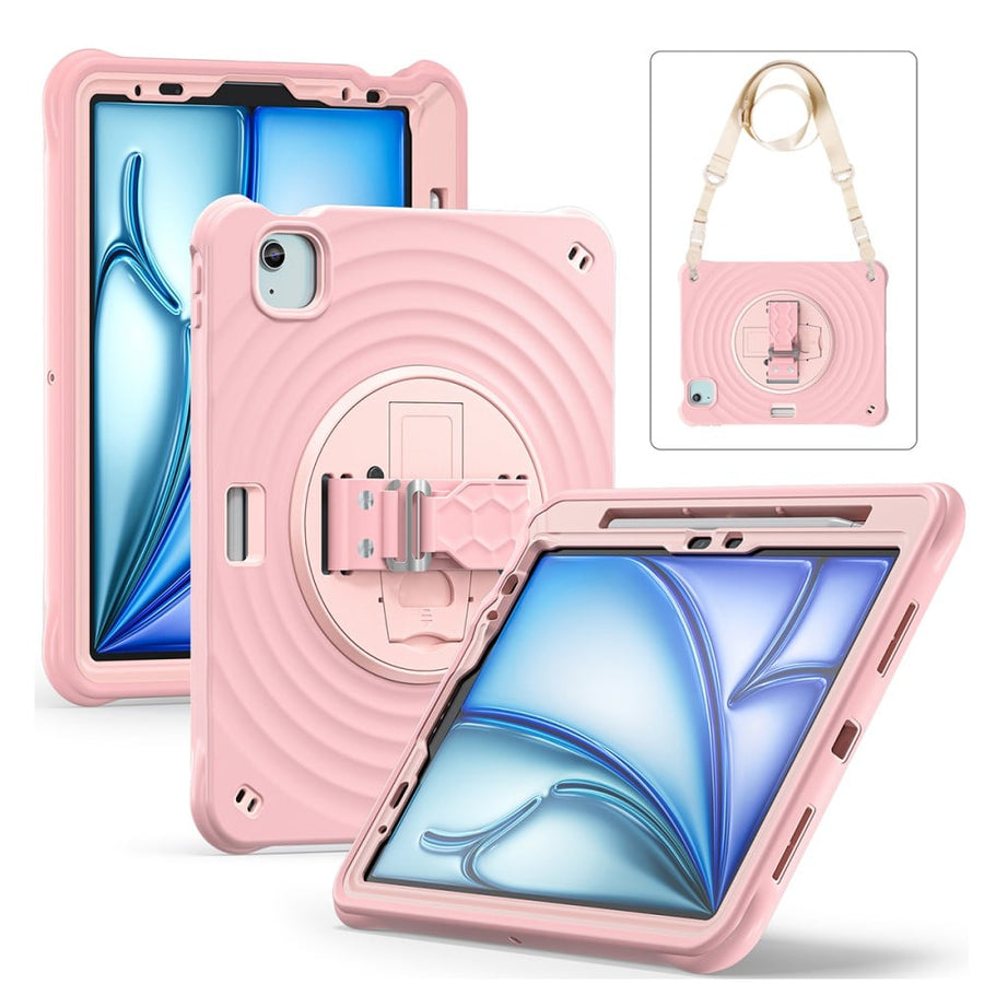 Étui antichoc Rixus RXTC08 pour Apple iPad 7, 8, 9 10,2 pouces (2019, 2020, 2021) Rose cerisier