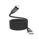 Câble de recharge magnétique Rixus RXUC61AL USB-A vers Lightning 1 m 10 W noir