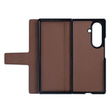 Étui portefeuille Rixus avec porte-stylo pour Samsung Galaxy Z Fold 7 marron