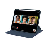 Étui de protection en cuir PU bleu foncé pour iPad 10,2 et 10,5