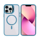 Étui Rixus Classic 03 avec MagSafe pour Apple iPhone 12, 12 Pro bleu clair