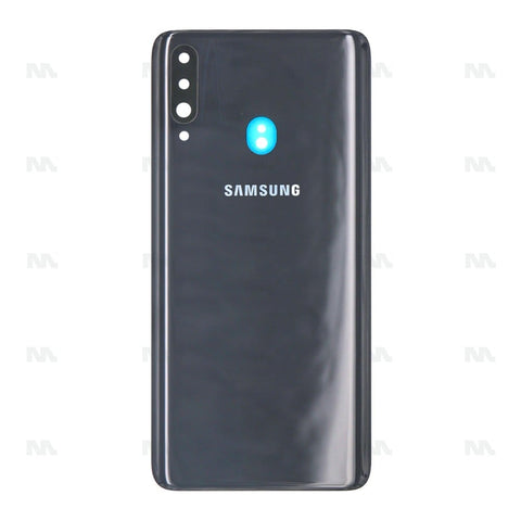 Vitre arrière pour Samsung Galaxy A20s A207F avec objectif – Noir – OEM