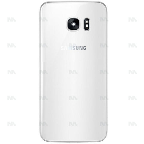 Vitre arrière pour Samsung Galaxy S7 G930F avec objectif blanc OEM