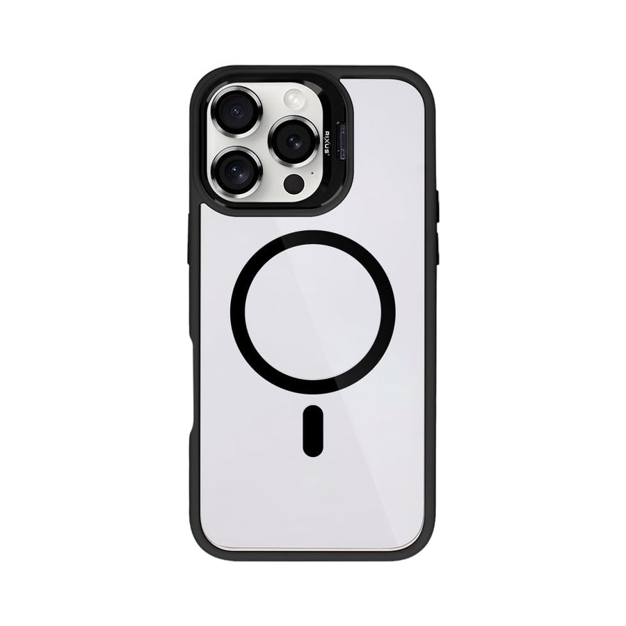 Étui Rixus Classic 03 avec MagSafe pour Apple iPhone 16 Pro Max Noir