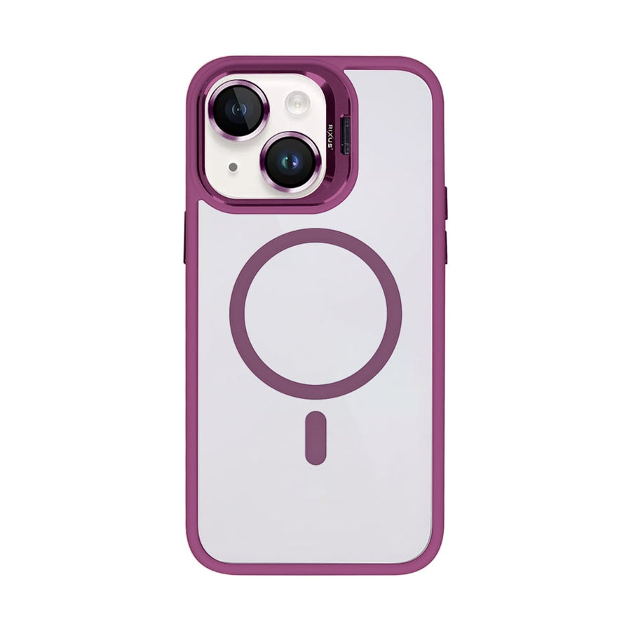 Étui Rixus Classic 03 avec MagSafe pour Apple iPhone 15 Plus rose foncé