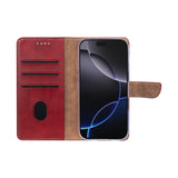 Rixus Bookcase pour Apple iPhone 17 Pro Max Rouge foncé