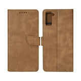 Bibliothèque Rixus pour Samsung Galaxy S21 Marron clair