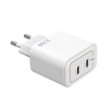 Adaptateur secteur double USB-C GaN Rixus RXHC33D 33 W blanc