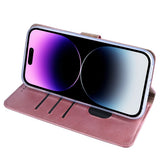 Rixus Bookcase pour Apple iPhone 14 Pro Max Rose