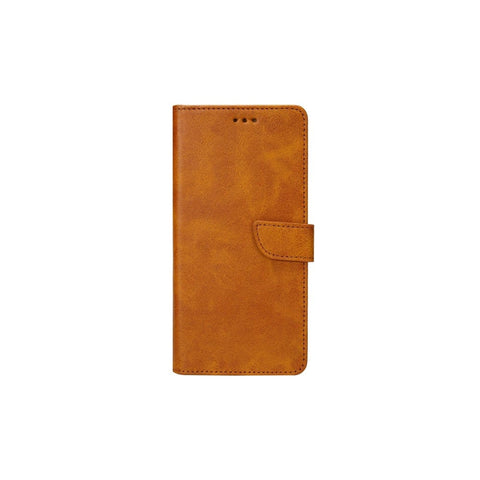 Rixus Bookcase pour Apple iPhone 5, 5S Marron clair
