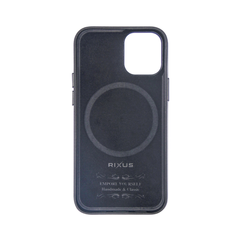 Étui Rixus Classic 02 avec MagSafe pour Apple iPhone 15 Plus Noir