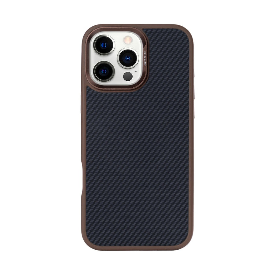 Coque de protection Mag Carbon avec MagSafe pour Apple iPhone 16 Pro Max - Marron