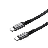Câble Rixus RXUC06 USB-C 2.0 vers USB-C 3 m 100 W gris sidéral
