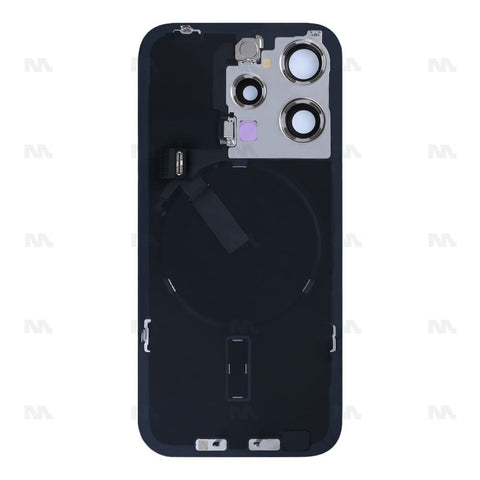 Vitre Arrière avec NFC, cadre de caméra agrandi pour Apple iPhone 15 Pro - Titane noir reconditionné