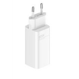 Chargeur rapide Xiaomi Mi 65 W GaN Tech (type A + type C) avec 1 câble C vers C (BHR5515GL) - Blanc