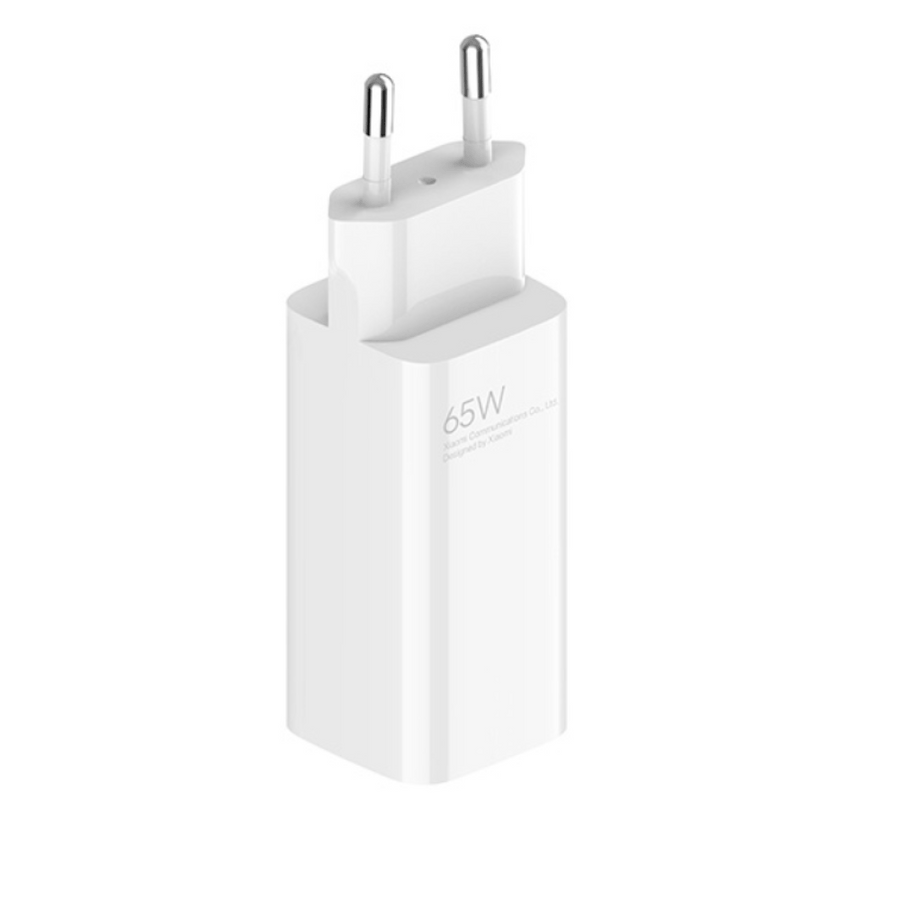 Chargeur rapide Xiaomi Mi 65 W GaN Tech (type A + type C) avec 1 câble C vers C (BHR5515GL) - Blanc
