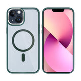 Étui Rixus Classic 04 avec MagSafe pour Apple iPhone 14 vert foncé